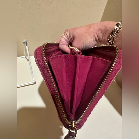 Prada Soft Calf Quilted Raspberry Zippy Wallet - Picture 6 of 16